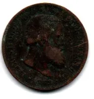 1869 - 10 Réis - Moeda Brasil Império