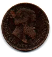 1869 - 10 Réis - Moeda Brasil Império