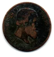 1868 - 20 Réis - Moeda Brasil Império