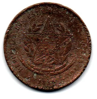 1889 - 20 Réis - Moeda Brasil