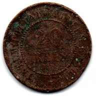 1889 - 20 Réis - Moeda Brasil - Foto 2