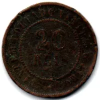 1893 - 20 Réis - Moeda Brasil - Foto 2
