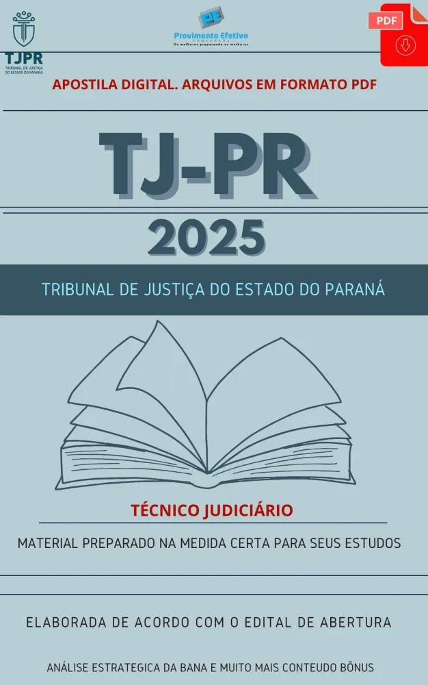Apostila TJ PR Técnico Judiciário 2025