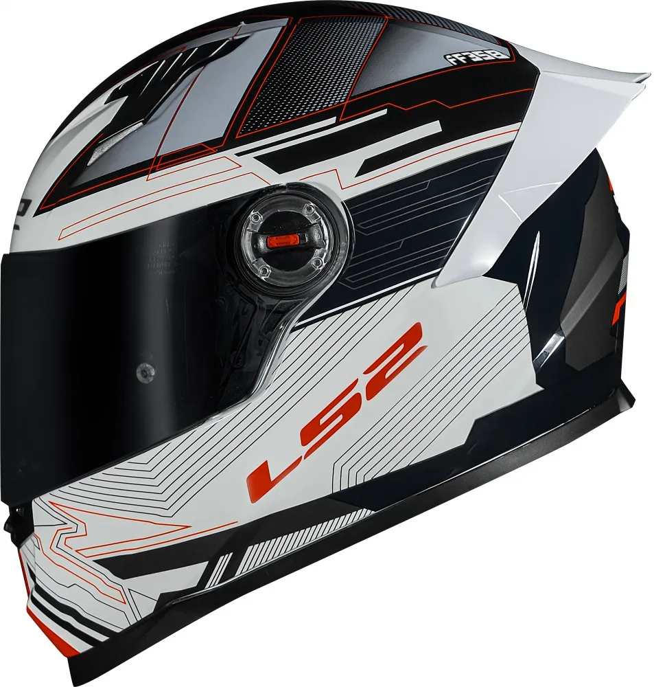 CAPACETE LS2 FF 358S CLASSIC S DIGITAL PRETO / BRANCO