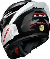 CAPACETE LS2 FF 358S CLASSIC S DIGITAL PRETO / BRANCO - Foto 8