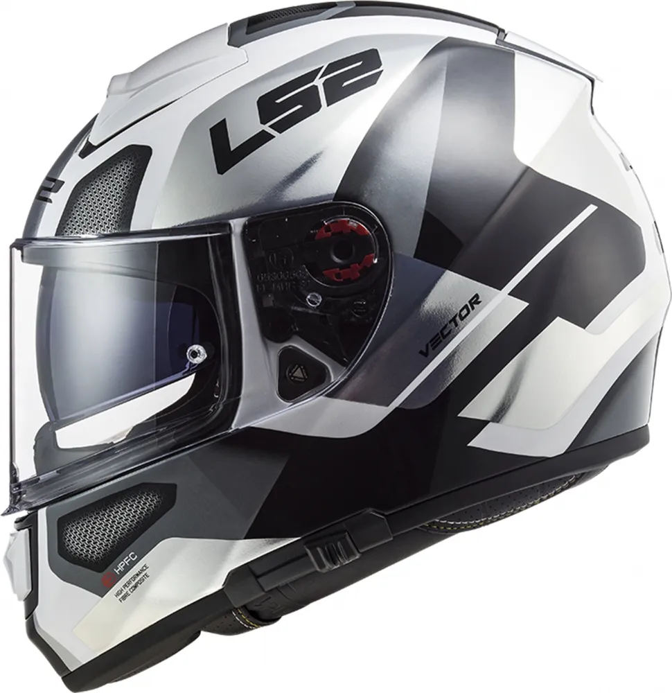 CAPACETE LS2 FF 397 VECTOR AUTOMAT BRANCO / TITANIUM