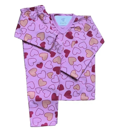 Pijama Flanelado Infantil Tamanho 12 Feminino 