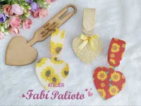 G1.894  Gabarito de Moldes  em MDF Tag Coração