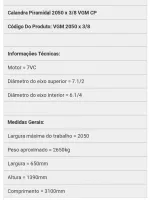 Calandra Piramidal 2050 x 3/8 VGM CP - Foto 2