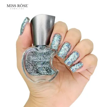 MISS RÔSE - Esmalte Glitter - Cor A501 - 12ml
