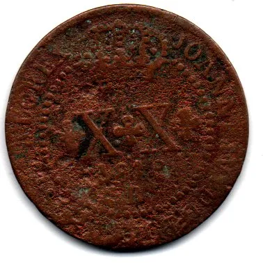 1918R - XX Réis - Moeda Brasil Reino