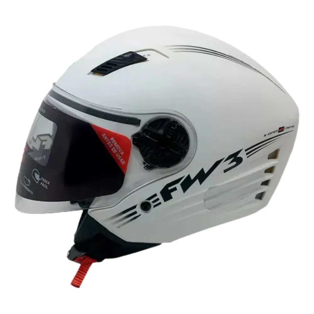 Capacete FW3  X Open Up Limited Branco Fosco