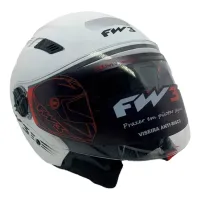 Capacete FW3  X Open Up Limited Branco Fosco - Foto 3