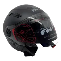 Capacete FW3  X Open Up Limited Preto Fosco - Foto 4