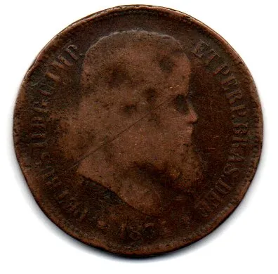 1874 - 40 Réis - Moeda Brasil Império