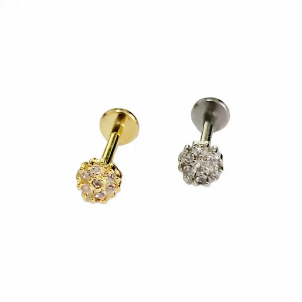 Labret Aço Cirúrgico BANHADO - CIRCULO - 10  BNH09