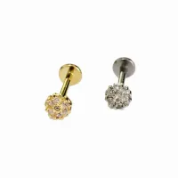 Labret Aço Cirúrgico BANHADO - CIRCULO - 10  BNH09