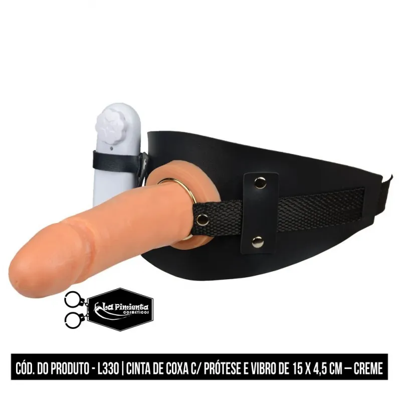 Cinta Para Coxa com Prótese e Vibrador 15x4 cm