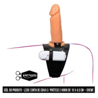 Cinta Para Coxa com Prótese e Vibrador 15x4 cm - Foto 2
