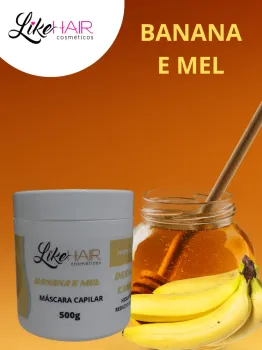 MASCARA HIDRATAÇÃO BANANA E MEL 500G LIKE HAIR COSMETICOS