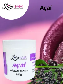 MASCARA PÓS QUIMICA AÇAÍ 500G LIKE HAIR COSMETICOS