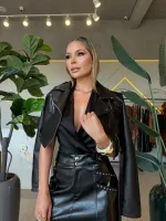 JAQUETA COURO PRETO - Foto 2