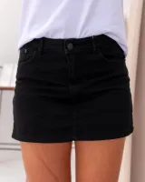 Saia Shorts Jeans Revanche Feminina Preta - Foto 7