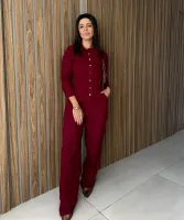 CONJUNTO LINHO CAMISA + CALÇA - BORDÔ G (MANEQUIM 42/44) - Foto 2
