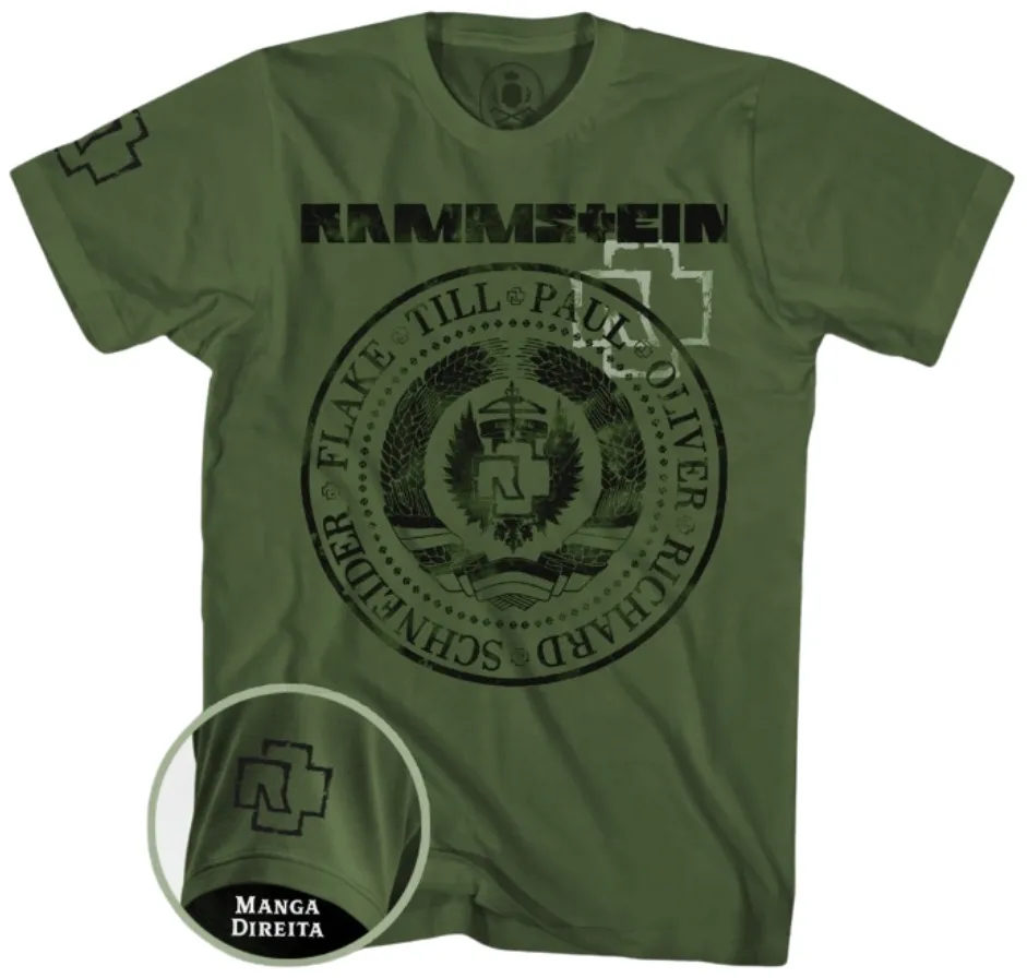 CAMISETA PLUS SIZE RAMMSTEIN VERDE