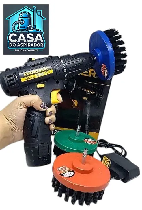 Maquina Escova Rotativa Completa com 3 modelos de Escovas rotativas  100 mm Copetec