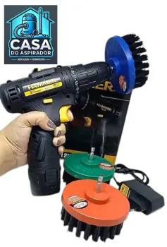 Maquina Escova Rotativa Completa com 3 modelos de Escovas rotativas  100 mm Copetec