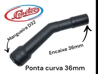 Bocal Ponta Curva 36mm  para aspirador de pó Wap, Lavor, Prosdocimo, BeD, Karcher (conexão da mangueira) - Foto 2