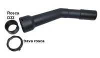 Bocal Ponta Curva 36mm  para aspirador de pó Wap, Lavor, Prosdocimo, BeD, Karcher (conexão da mangueira) - Foto 3