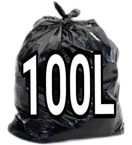 Saco Para Lixo 100 Litros P8 – Pacote com 100 Unidades 