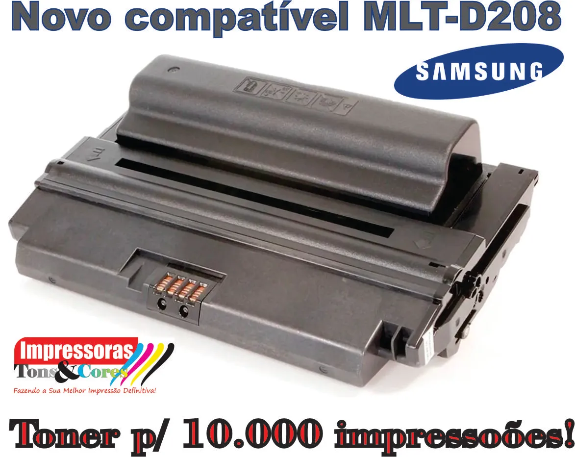 Toner novo compatível Samsung MLT-D208L D208 | ML1635 SCX5635FN SCX5835FN | 10k