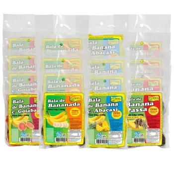 CAIXA DEGUSTAÇÃO | BALAS DE BANANA - SABORES - 1,6kg
