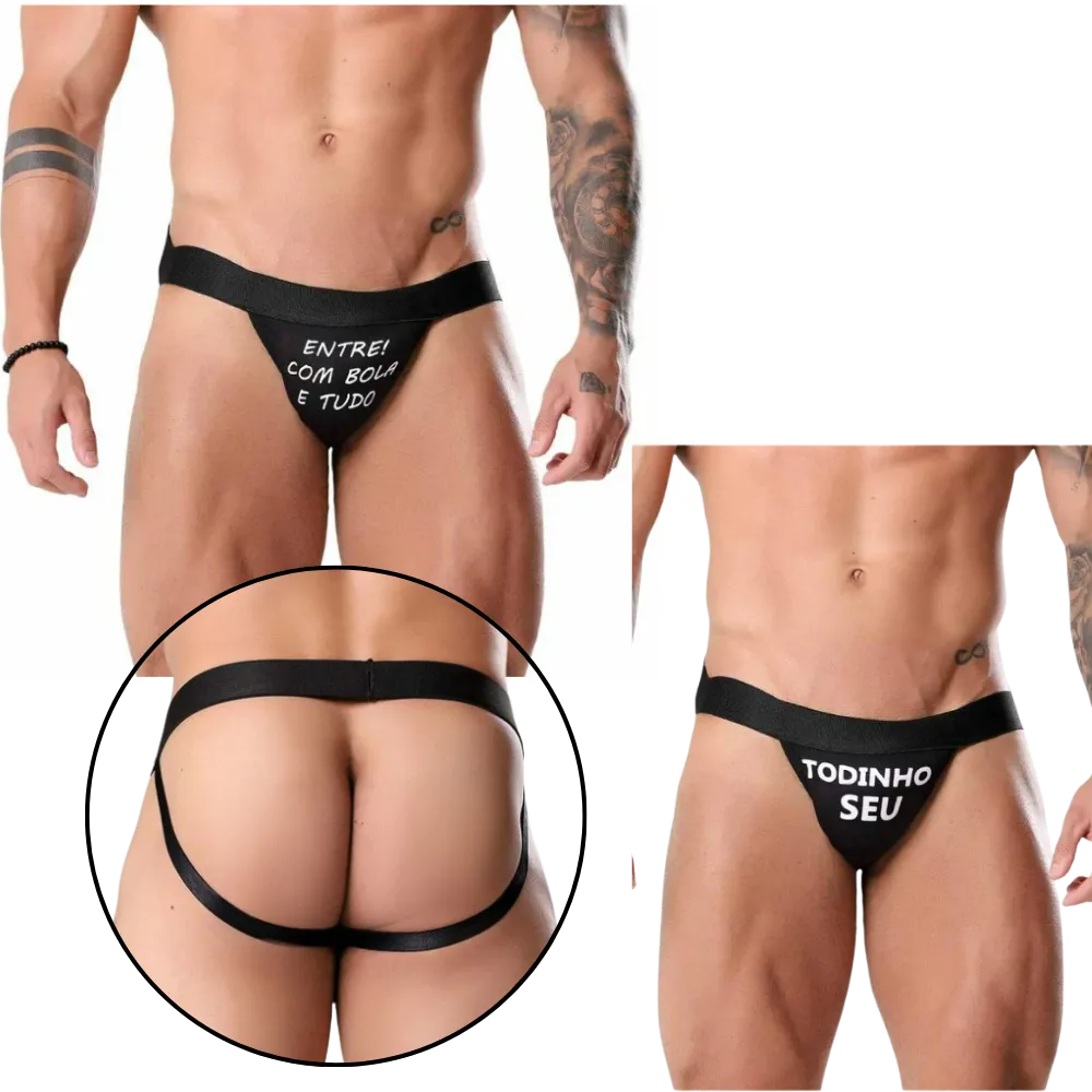 Cueca Jockstrap Fetiche Preta Imagem