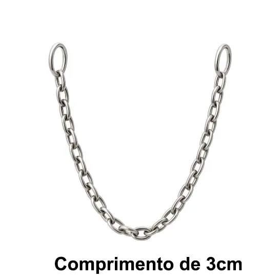 Corrente Aço Cirúrgico 1 Fio - 03 Centímetros  ACO09