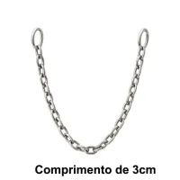 Corrente Aço Cirúrgico 1 Fio - 03 Centímetros  ACO09