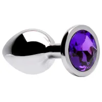 PLUG EM AÇO INOXIDÁVEL, CORES, EM FORMATO DE PEDRA - 9,5CM x 4,0CM DE DIÂMETRO TAMANHO M.             LIBY SEXSHOP - Foto 4