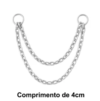 Corrente Aço Cirúrgico 2 Fios - 04 Centimetros  ACO07