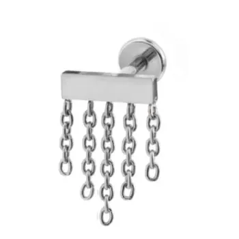 Labret em Titânio 1.2mm - BARRINHA Lisa CORRENTE TIT19