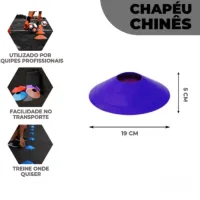 Kit Chapéus Chinês Treino Funcional Agilidade Treinamento Futebol Futsal Academia - Foto 3