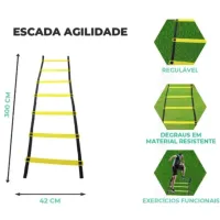Escada Agilidade Treinamento Funcional 7 Degraus Treino Academia Futebol Futsal - Foto 3