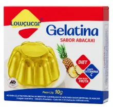 GELATINA ZERO ACUCAR ABACAXI 10GR LOWCUCAR Imagem