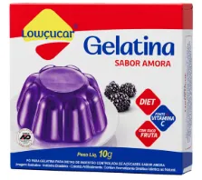 GELATINA ZERO ACUCAR AMORA 10GR LOWCUCAR Imagem