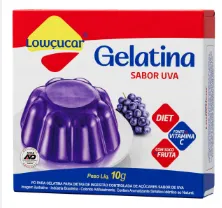GELATINA ZERO ACUCAR UVA 10GR LOWCUCAR Imagem