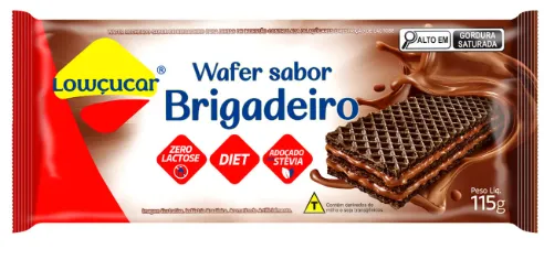 WAFERS  ZERO ACUCAR  BRIGADEIRO 115G LOWCUCAR Imagem