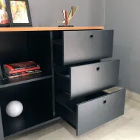  Armário Baixo Lugano com Porta e Três Gavetas - Foto 2