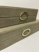 Kit Caixas Decorativas Couro Bubles em três cores - Foto 17